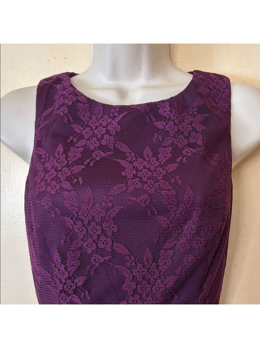 Speechless Lace Pleated Mini Dress in Rich Purple size 7 juniors - Picture 2 of 12